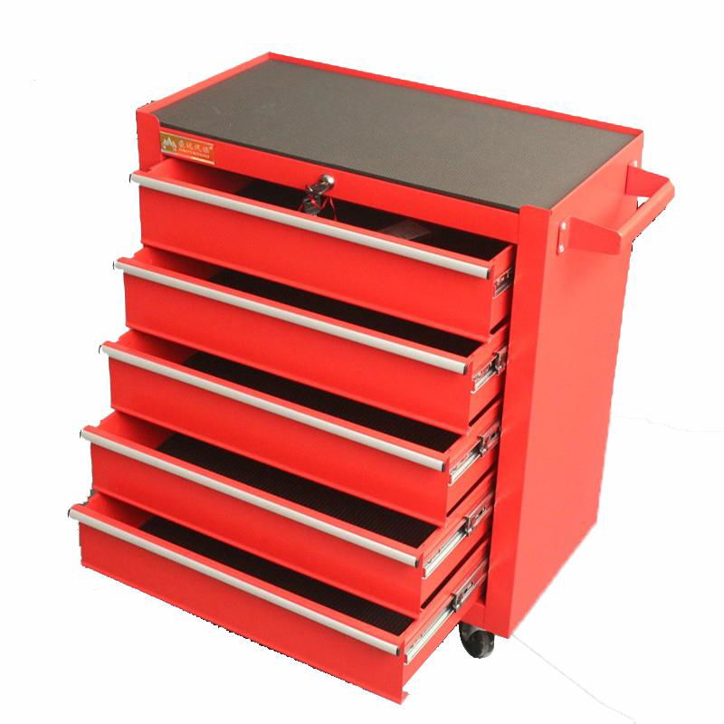 Workshop 5 Drawers Roller Tool Cabinet With Handle And Wheels 5