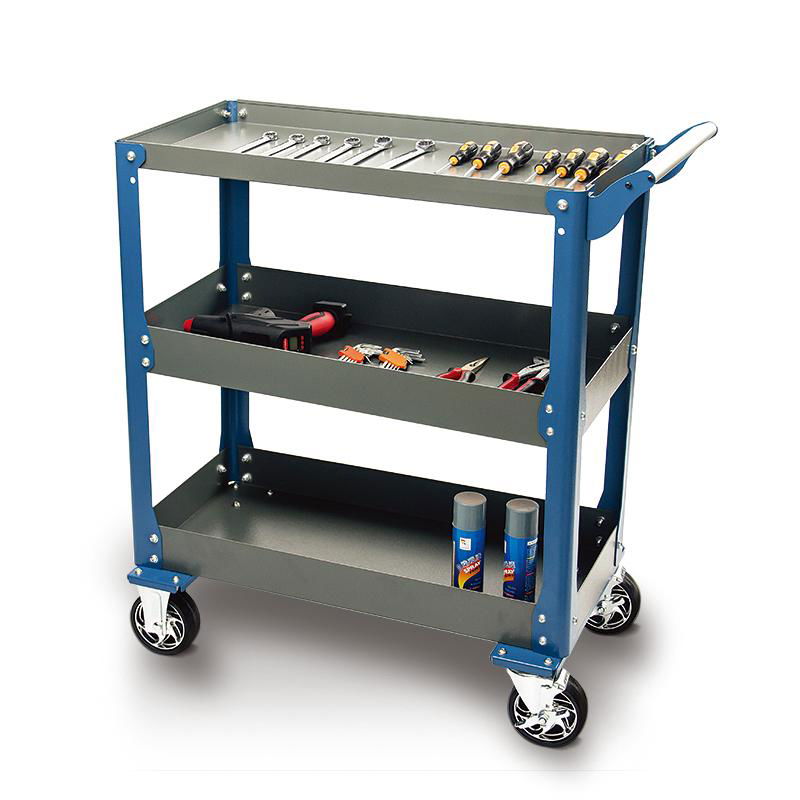 Workshop Warehouse Garage Metal Tool Trolley with 5 Inch Wheels 4