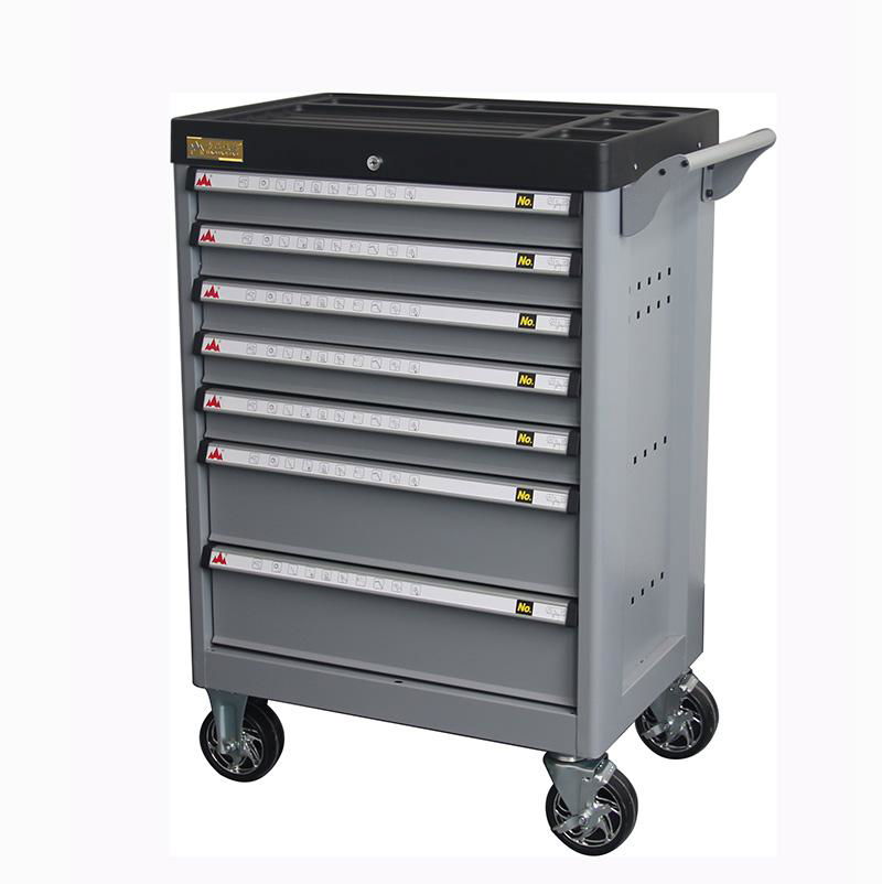 Wholesale Heavy Duty 7 Drawers Steel Tool Cabinet/Tools Cart with 5 Inch PP Whee