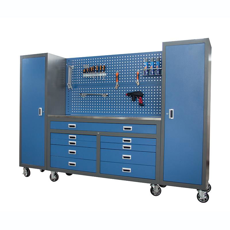 2020 NEW Design 62 Inch Garage Mobile Workbench with Stainless Desktop 4