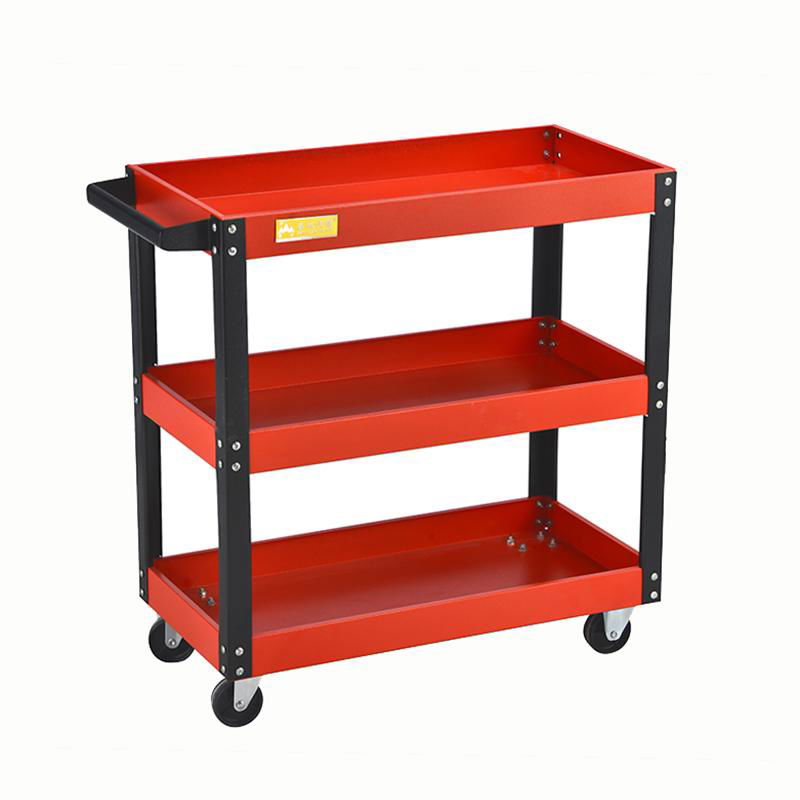 Hot Selling 3 Layer Rolling Metal Tool Trolley Transport Cart