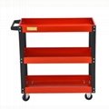 Hot Selling 3 Layer Rolling Metal Tool Trolley Transport Cart 2