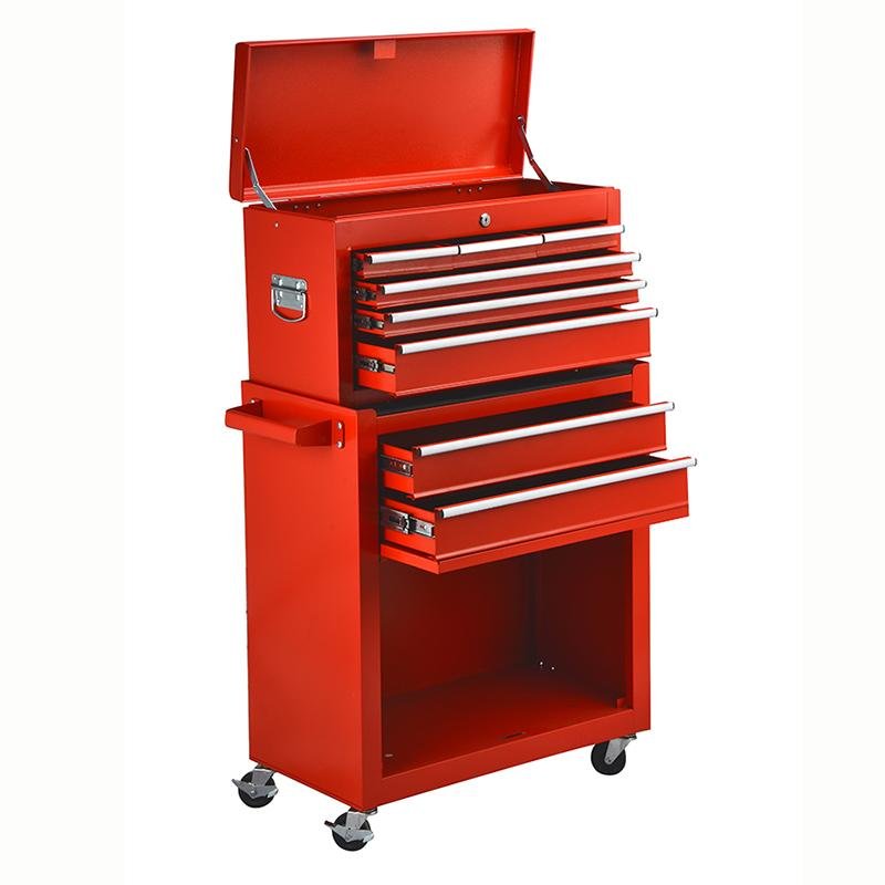 Professional Combination 8 Drawers Steel Workshop Tool Trolley Tool Cabinet