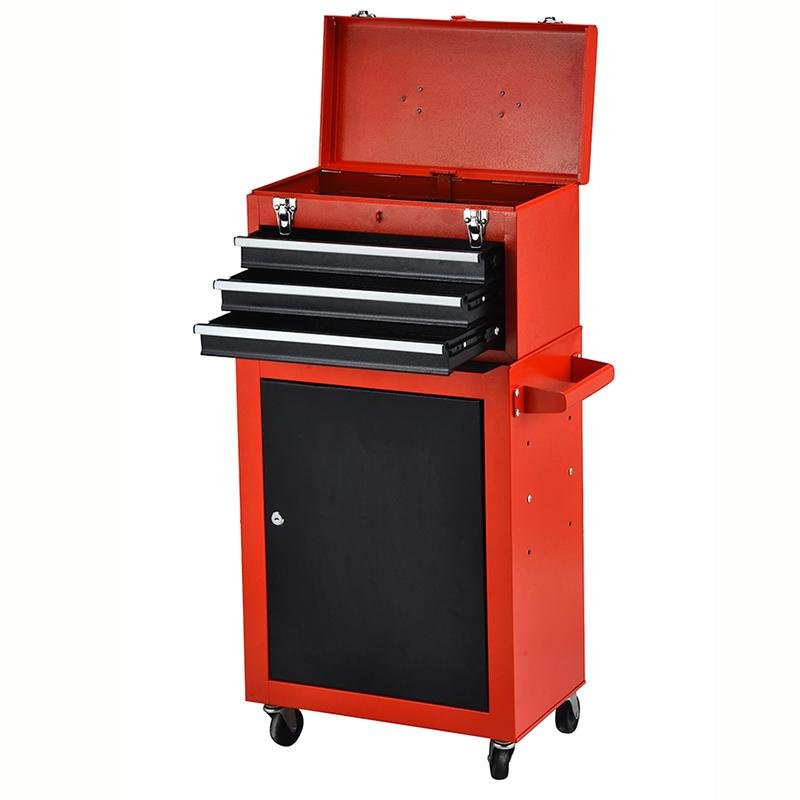 Professional Home DIY Combination Tool Cabinet Tool Cart Workshop Trolley 2