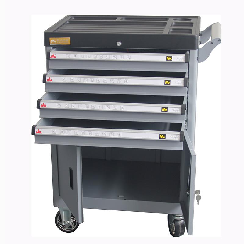 4 Drawers Movable Garage Tool Box Trolley Tool Cabinet With 5'' PP wheel 5