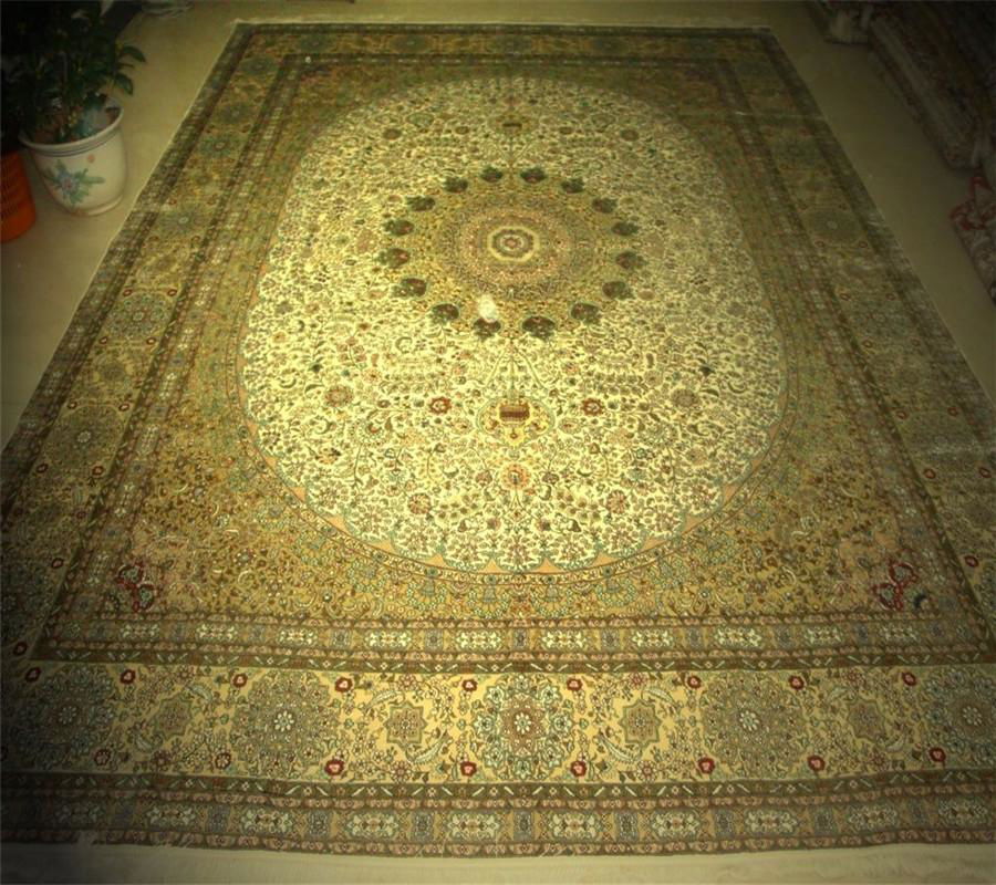 艺锈生产大形手工真丝地毯,专用责宾接待厅的布局 3