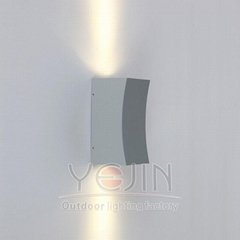 Aluminium Rectangle GU10 Type Up Down Outdoor Wall Light 