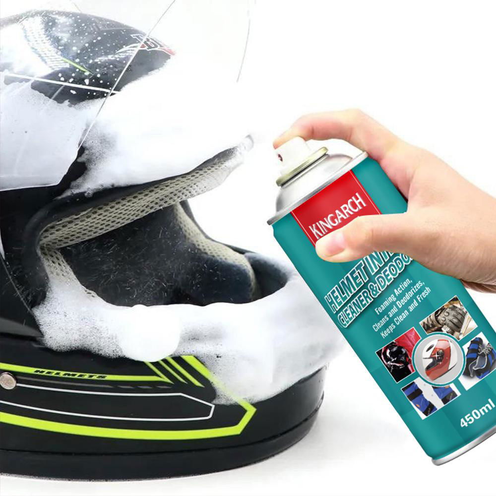 Helmet foam Cleaner and sanitizer for bicycle and motorbike helmets