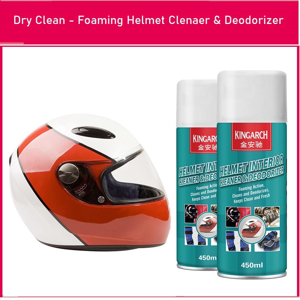 Helmet foam Cleaner and sanitizer for bicycle and motorbike helmets