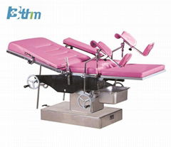 Manual gynecological operating table