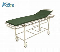 Stainless steel four wheeler stretcher cart    Stretcher Trolley  