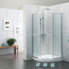 Framed Round Shower Cabins With Double