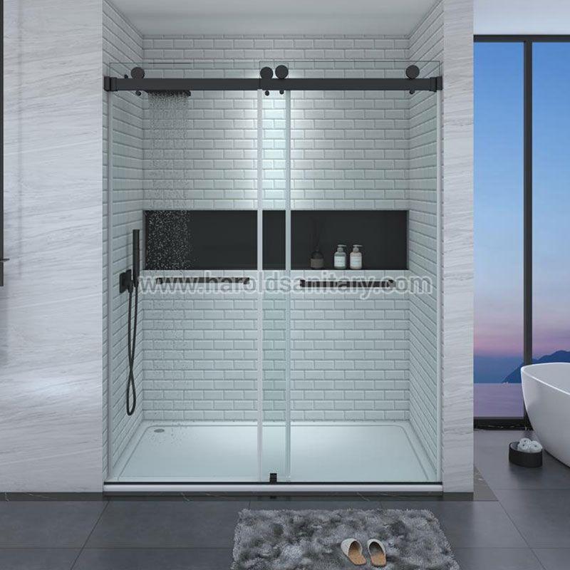 Bypass Double Sliding Door Top Roller Shower Enclosure