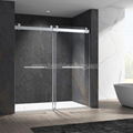 Heavy-Duty Double Sliding Shower Enclosure with Soft-Closing Doors 1