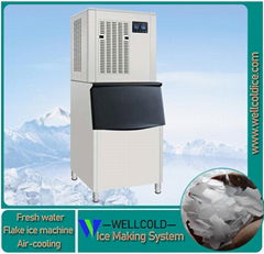 China 200kg 300kg small flake ice maker machine with stainless steel cover