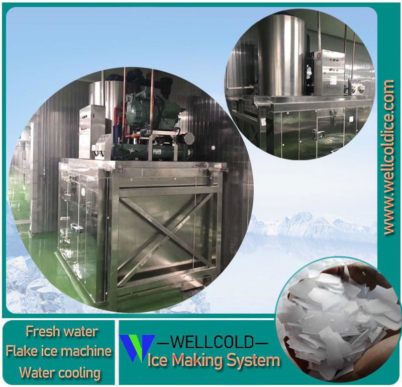 meat food processing cooling flake ice machine 6T 10T 12T per day