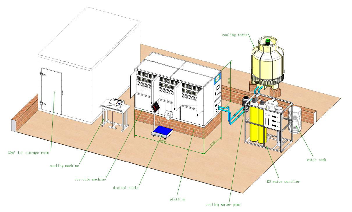 10T 15T 20T cube ice machine used for ice plant selling 5