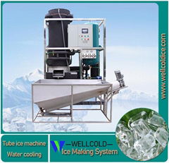 2T 3T 5T water cooling tube ice machine with packing system