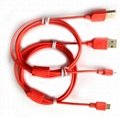 Android MICRO mobile phone data cable charging cable USB color fast charging cab 5