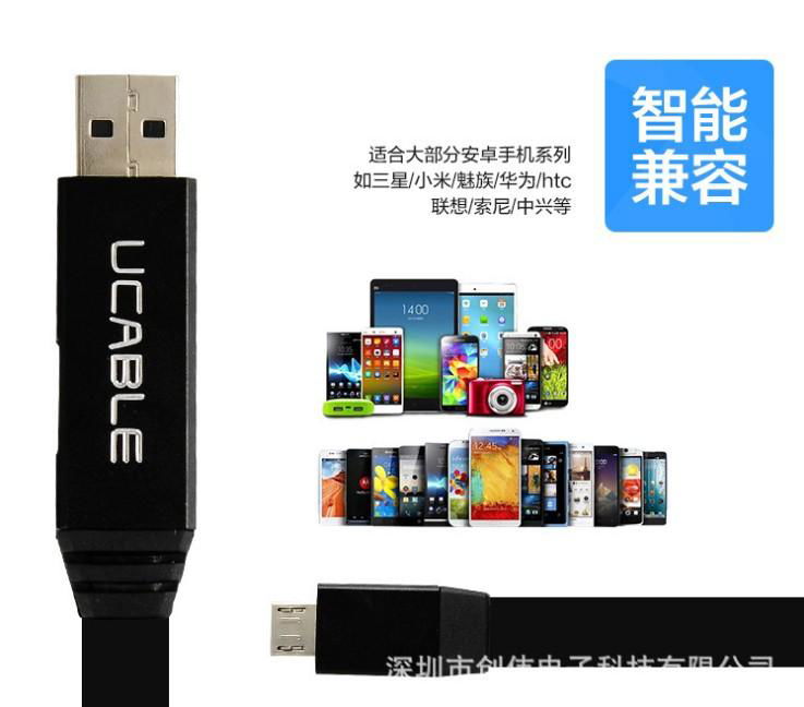 Android splitter OTG conversion data cable micro usb adapter cable charging cabl