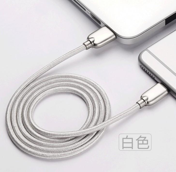 Apple zinc alloy data cable nylon braided usb charging cable creative new cable 