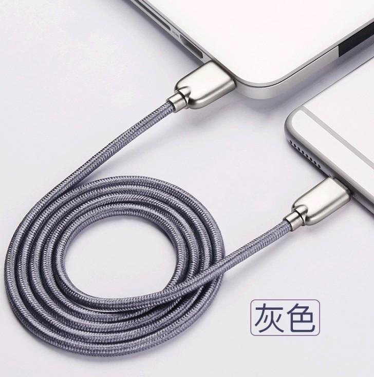 Apple zinc alloy data cable nylon braided usb charging cable creative new cable  4