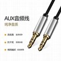 Audio cable 3.5 male to male 1m aux nylon braided car audio cable black audio ca 3