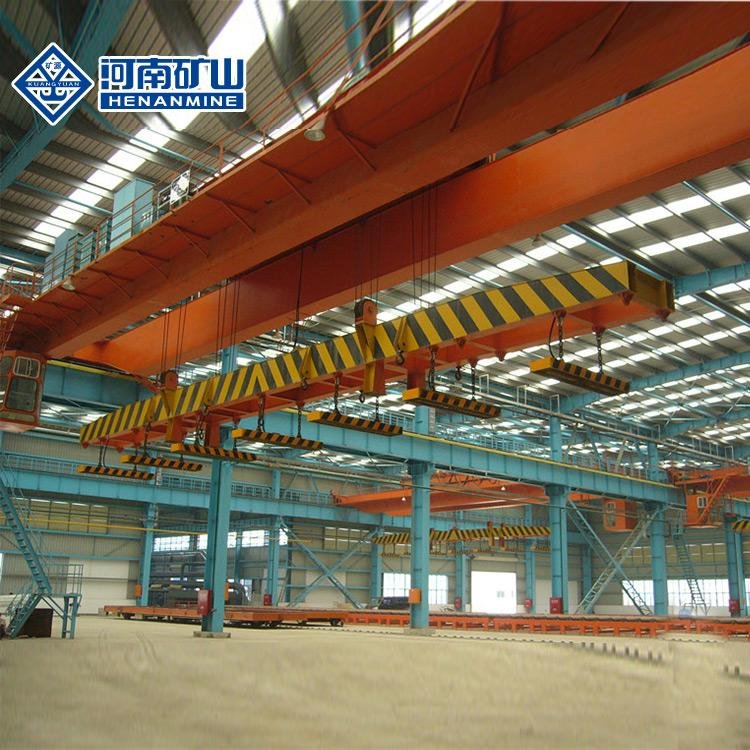 QL 5+5t 10+10t Double Girder Electromagnetic Overhead Crane for Steel Plant 4