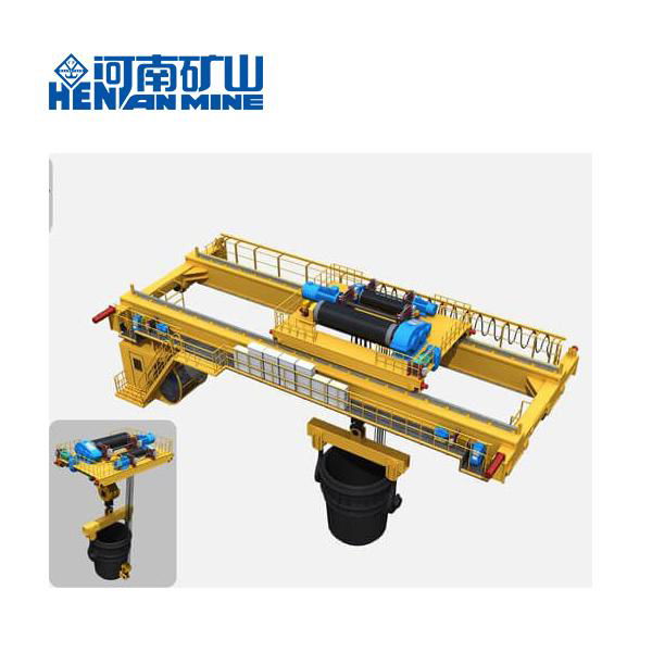 Henan Mine QDY Model Lifting Ladle Double Beam Overhead Casting Crane 4