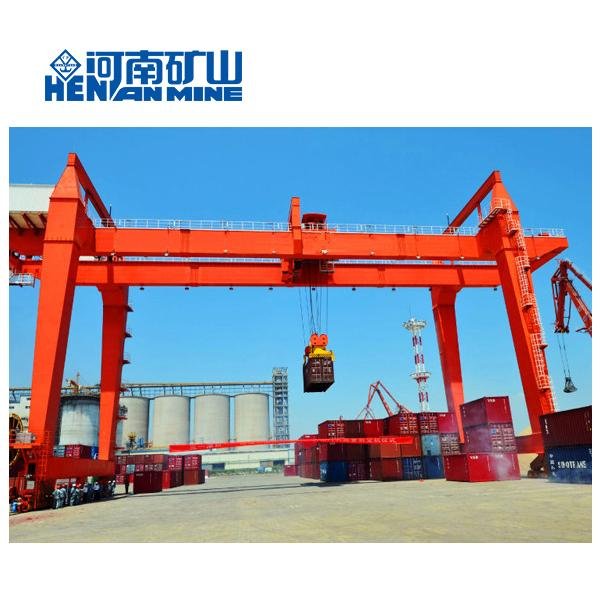 Henan 40 Ton Heavy Duty RMG Rail Mounted Double Beam Container Gantry Crane 3