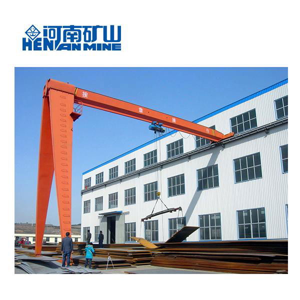 Best Selling BMH 3ton 5ton 10 ton Electric Hoist Single Girder Semi Gantry Crane 4