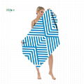 Changing Robe Towel Poncho with Hood Sleeve Pocket for Surfer Swimmer towel 4