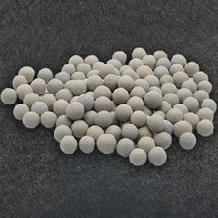 Inert ceramic balls as support media in