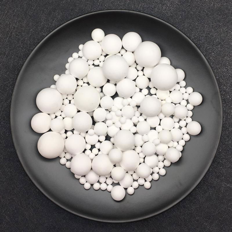 Pure white high alumina oxide alumina ball for support media