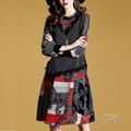 Two Pieces Of Mid-Length Flower Skirt Dress 1