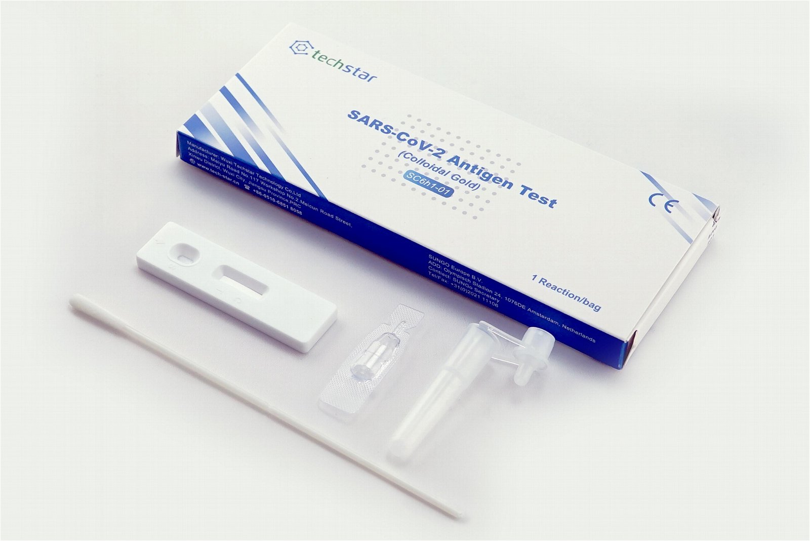 Techstar SARS-CoV-2 Antigen Test (Colloidal Gold) kit Nasal Swab
