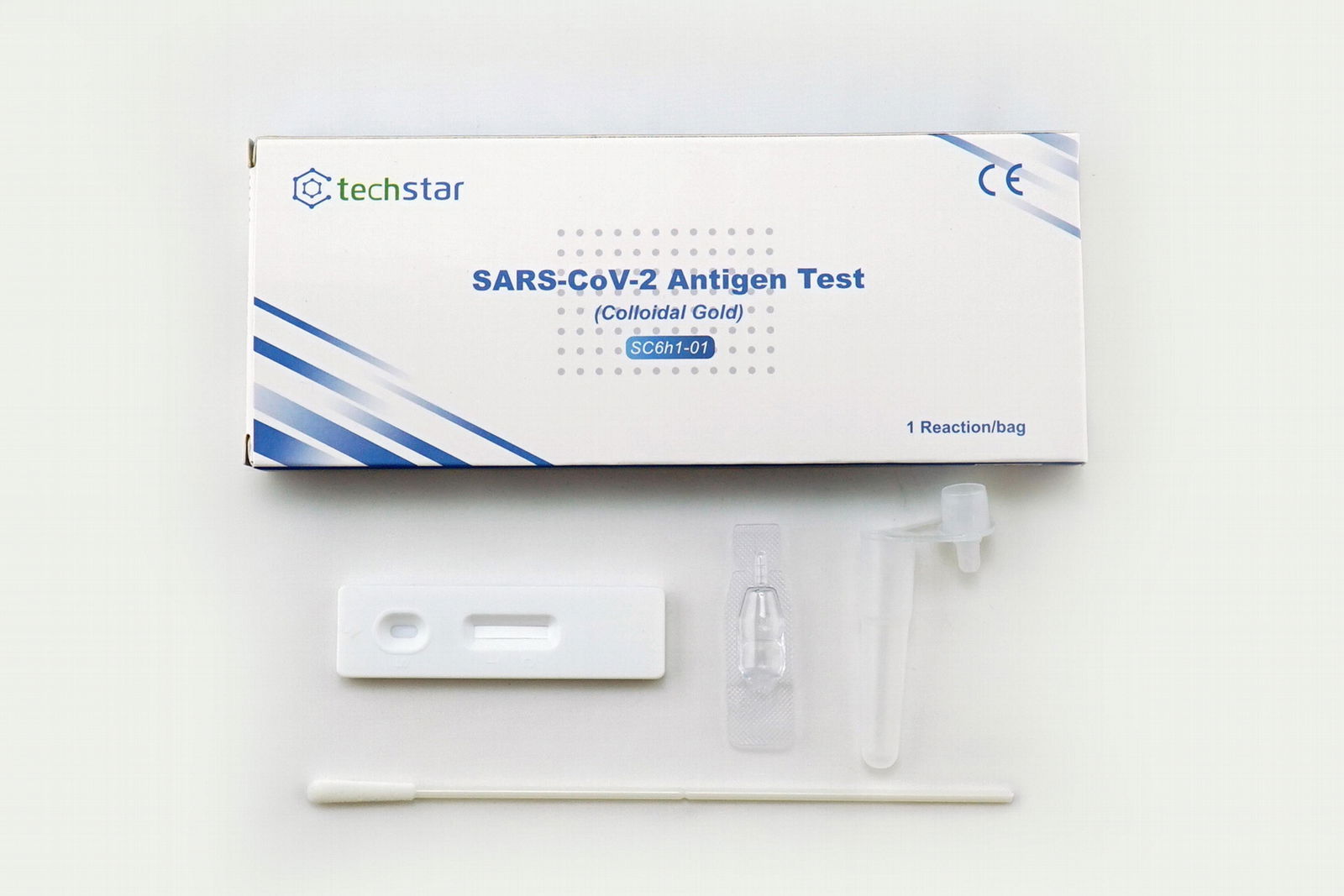 Techstar SARS-CoV-2 Antigen Test (Colloidal Gold) kit Nasal Swab 2