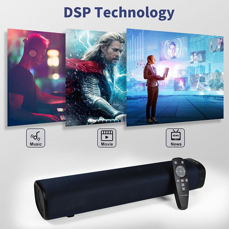 Protable Soundbar Support Bluetooth,AUX,Optical fiber,USB 30W Speakers factory 2