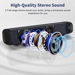 Protable Soundbar Support Bluetooth,AUX,Optical fiber,USB 30W Speakers factory