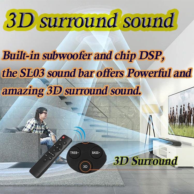 New design fashion TV sound bar 2.1 channel  home theater system    3