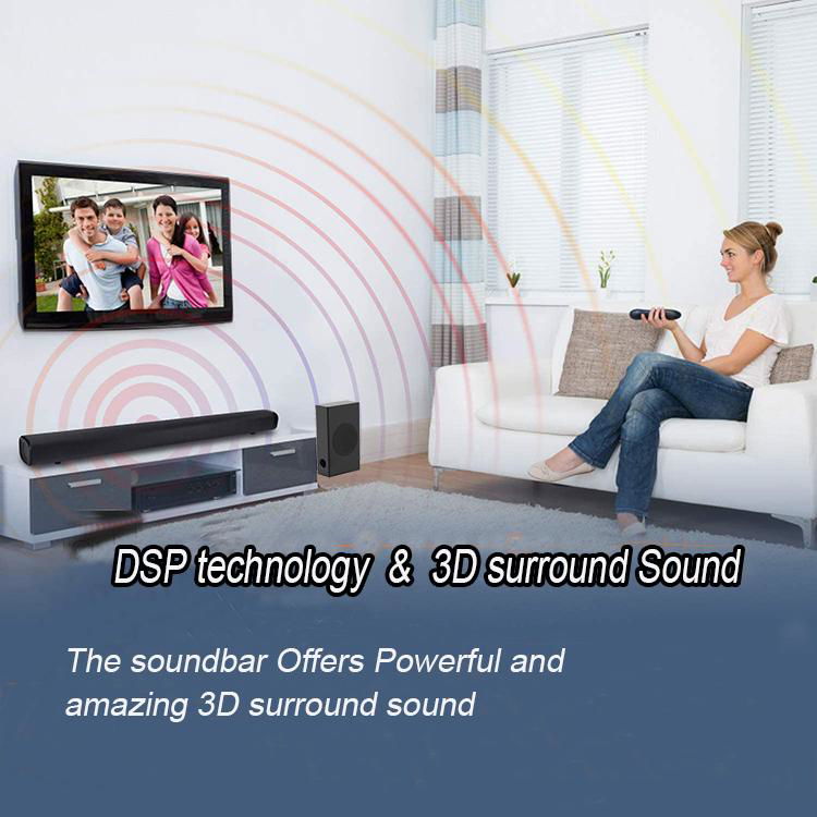 Bluetooth soundbars with external subwoofer box 5