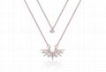 Silver, rose gold necklace, 925 sterling