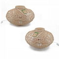 Wholesale handmade natural Woven Bedroom Chandelier Modern Ceiling Lampshad 3