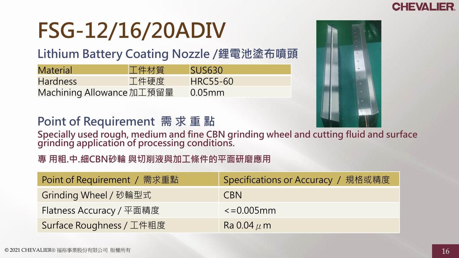 CHevalIER FSG-12 16 20 series new energy industry_lithium battery coating nozzle 2