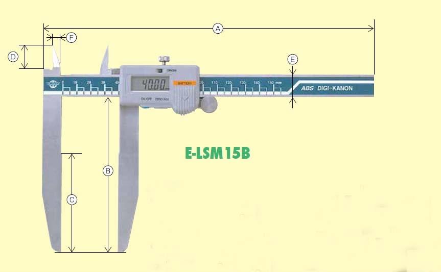 E-LSM Electronic Long Jaw Caliper KANON Nakamura, Japan E-LSM15B E-LSM20B