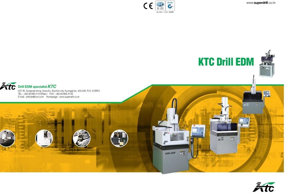 韓國KTC細孔放電加工機 EZ-345CNC打孔機 AEC W-axis