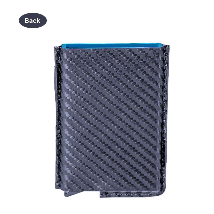 2021 Pop-up Men Design Microfiber RFID Blocking Minimalist Slim Factory  Aluminu 3