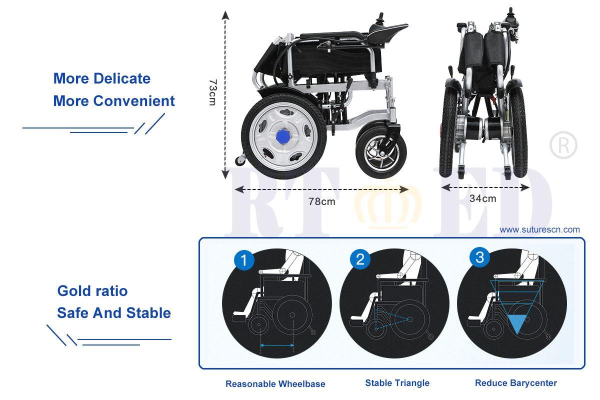 Portable folding electric wheelchair 2