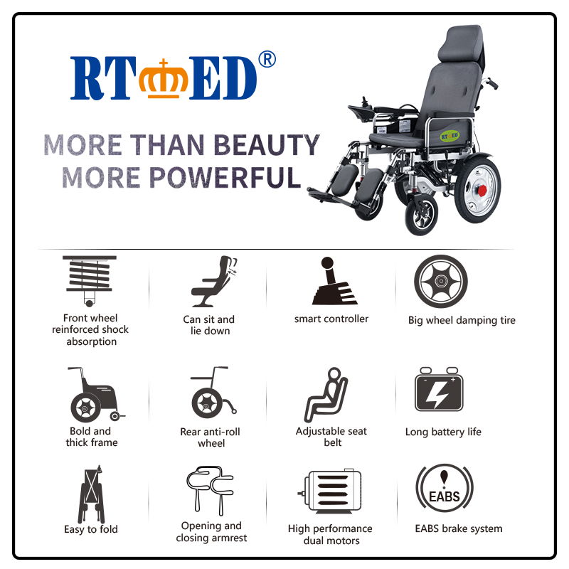 Portable folding electric wheelchair 4