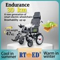 Portable folding electric wheelchair